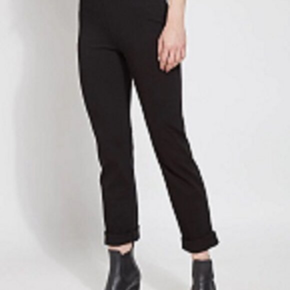 Lysse Boyfriend Denim Shaping Straight Leg Legging - 1450 ( Faded Black, Small) - Picture 2 of 2